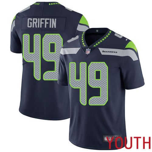 Seattle Seahawks Limited Navy Blue Youth Shaquem Griffin Home Jersey NFL Football #49 Vapor Untouchable